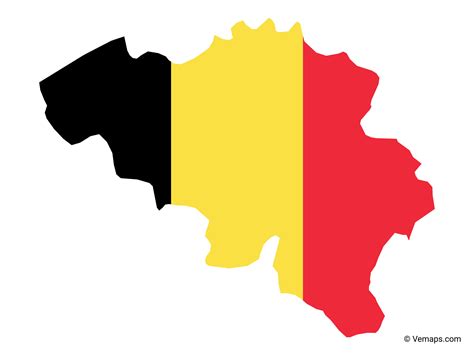 belgium flag and map